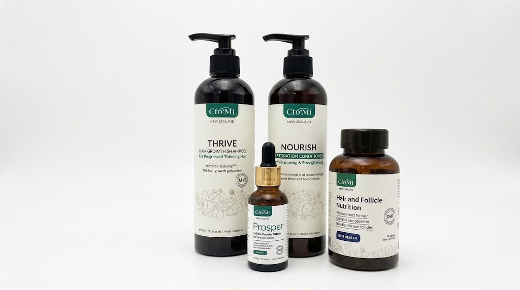 CtoMi Ultimate Redensyl Hair Growth Pack for Men: shampoo, conditioner, serum and Hair & Follicle Nutrition capsules