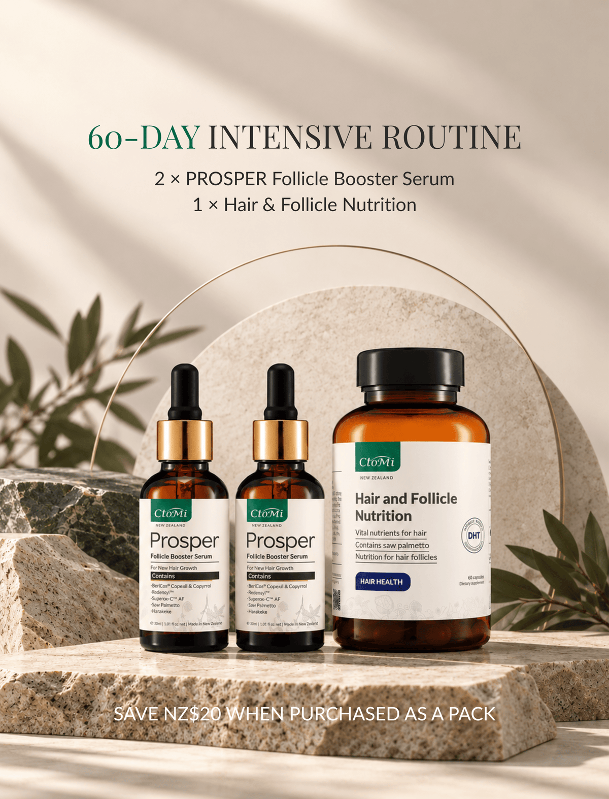 Intense Hair Revival Pack (2-month supply) - Ctom Ltd