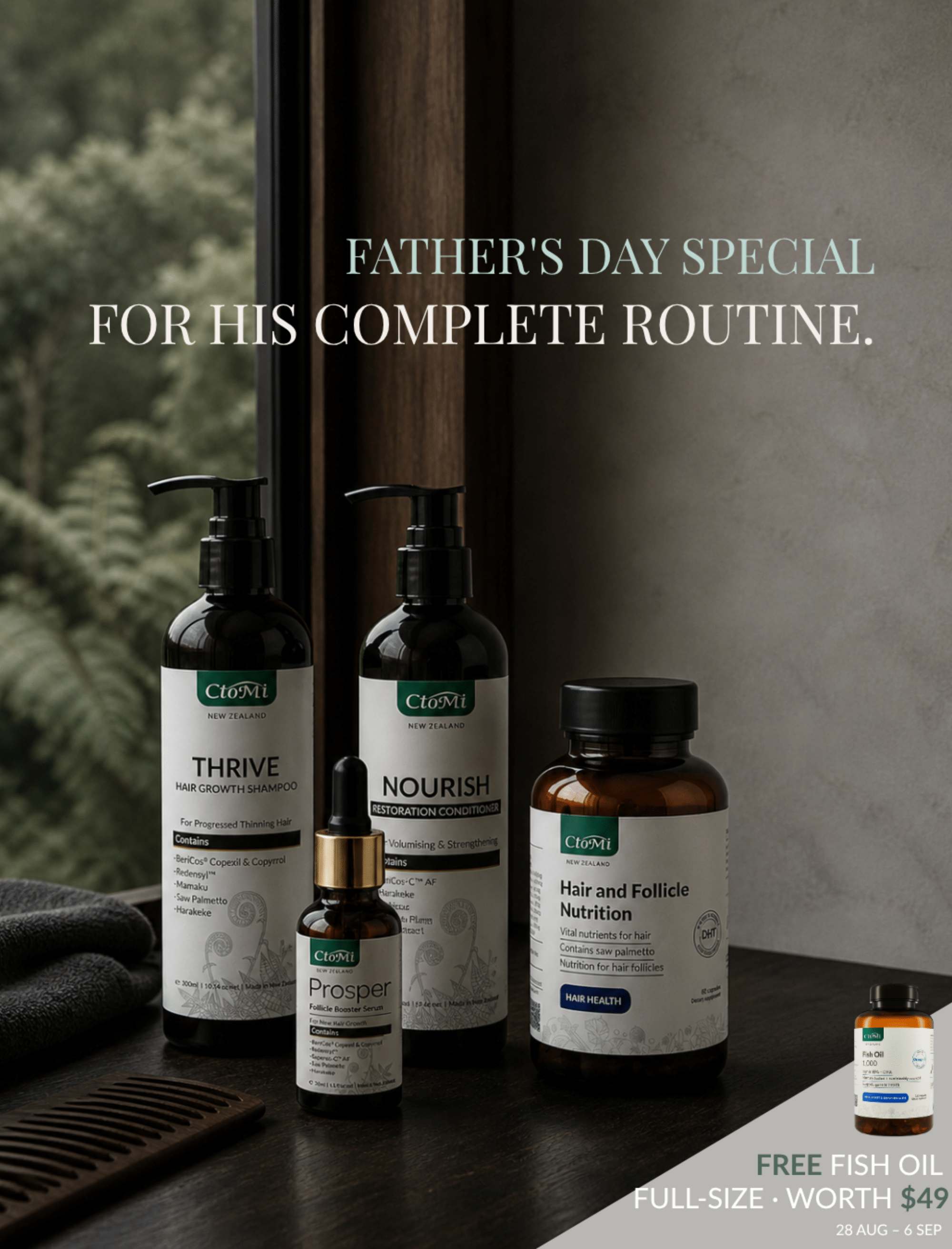 The ULTIMATE Redensyl Hair Growth Pack (Men) - Ctom Ltd